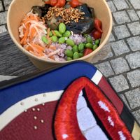 Roasted Eggplant Poke Bowl (don’t remember the name but soooo delicious!)   at Tombo in South West London