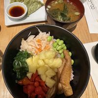 Poke,sopa miso y gyozas  at Tombo in South West London