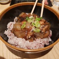 Vegan aubergine and mushroom bowl at Tombo in South West London