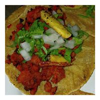 Taco al Pastor at La Rana Vegana in Cabo San Lucas