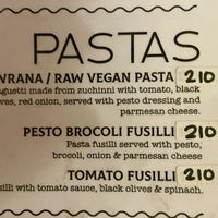 Menu closeup   at La Rana Vegana in Cabo San Lucas