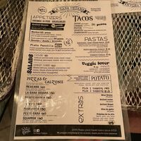 Menu at La Rana Vegana in Cabo San Lucas