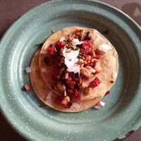 Tacos at La Rana Vegana in Cabo San Lucas