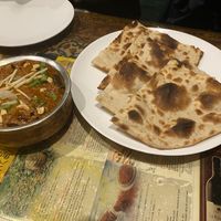 Aubergine masala and tandoori roti   at Santoshi in Toyama
