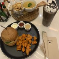 So delicious!! Very excited to find this place and both my omni boyfriend and I loved everything!  at Veganerie - Ratchathewi in Bangkok