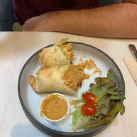 Satay burrito, Indonesian style  at Veganerie - Ratchathewi in Bangkok