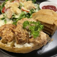 Waffel Chicken  at Veganerie - Ratchathewi in Bangkok