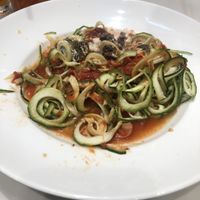 Zoodles with meatballs   at Veganerie - Ratchathewi in Bangkok