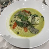 Green Curry Spaghetti at Veganerie - Ratchathewi in Bangkok