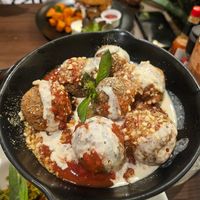 Mushroom Almond Meat Balls ~ 11/1/24 at Veganerie - Ratchathewi in Bangkok