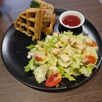 Chicken Waffles at Veganerie - Ratchathewi in Bangkok