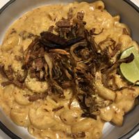 tom yum mac and cheese  at Veganerie - Ratchathewi in Bangkok