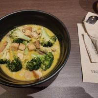 Broccoli cheese soup at Veganerie - Ratchathewi in Bangkok