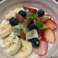 Granola and fruitt  at Veganerie - Ratchathewi in Bangkok