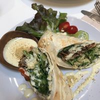 Caesar Wrap with mushrooms extremely tasty at Veganerie - Ratchathewi in Bangkok