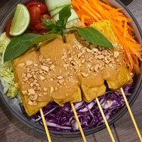 Tofu satay. at Veganerie - Siam Paragon in Bangkok