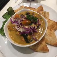 Sweet potato and chickpea curry at Veganerie - Ratchathewi in Bangkok
