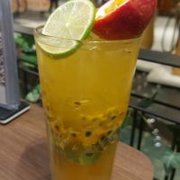 Passion citrus soda at Veganerie - Siam Paragon in Bangkok
