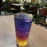 Butterfly pea & lime  at Veganerie - Siam Paragon in Bangkok
