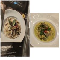 menu map and REAL (smaller) meal at Veganerie - Ratchathewi in Bangkok