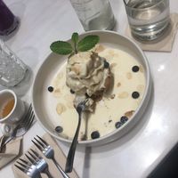 i had this for dessert and it was sooooo good! at Veganerie - Ratchathewi in Bangkok
