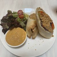 Satay wrap at Veganerie - Ratchathewi in Bangkok