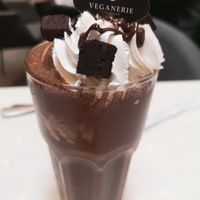 Chocolate brownie milkshake 🍫 at Veganerie - Ratchathewi in Bangkok