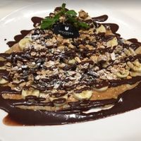 Chocolate, banana and almond crepes at Veganerie - Ratchathewi in Bangkok