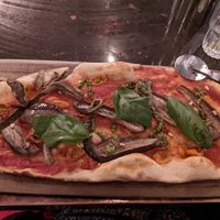 Vegan rustica pizza, without the vegan cheese at Zizzi in Belfast