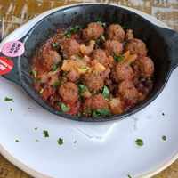 Vegan meatless meatballs at Zizzi in Belfast