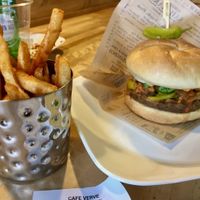 Burger and Fries at Cafe Verve in State College