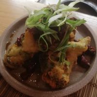 Tempura brocolli at Yugo in Belfast