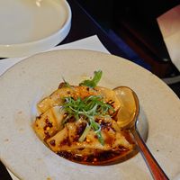 Dumpling with tofu and butter squash at Yugo in Belfast
