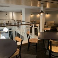 Big upstairs seating area is shared with other tenants  at Toasty's Grilled Cheese Shop in Duluth