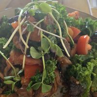 Vegan breaky bruschetta stack at Heart & Soul Wholefood Cafe in Grafton