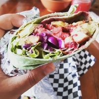 Wild Green Wrap (veganized version) at Max & Bee Juicery in Willemstad