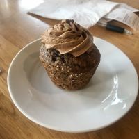 Almond muffin  at Ahimsa The Vegan Cafe in North West London