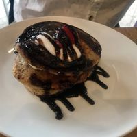 Amazing amazing pancakes  at Ahimsa The Vegan Cafe in North West London