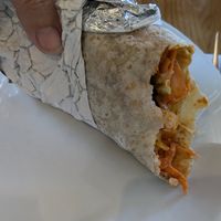 Sweet chilli tofu wrap at Ahimsa The Vegan Cafe in North West London