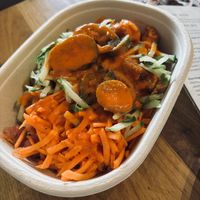 B’s medium rice bowl  at Ahimsa The Vegan Cafe in North West London
