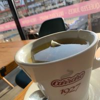 Green tea  at Ahimsa The Vegan Cafe in North West London