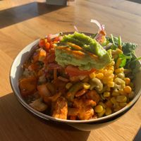 Health bowl at Ahimsa The Vegan Cafe in North West London