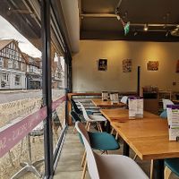 interior at Ahimsa The Vegan Cafe in North West London