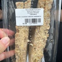 Vegan cashew cheese sandwich   at Nanni Juice Bar in Brooklyn