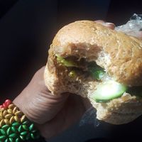 Jackfruit burger ?✔✔✔ at Nanni Juice Bar in Brooklyn