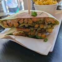 Grilled chik'n pesto wrap at Woodhouse in Columbus
