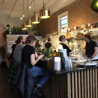 Kitchen and bar... more seating is available in their dining room. at Woodhouse in Columbus