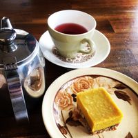 Raw Vegan - lemon cheesecake slice  at Two Spoons in Whangaparaoa