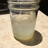 Fresh lemonade (all drinks are served in mason jars without straws?) at Nesmon Cafe in Sherman Oaks