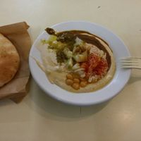 Hummus (without egg) at Hummus Magen David in Tel Aviv
